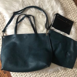 EUC Free People reversible crossbody tote bag